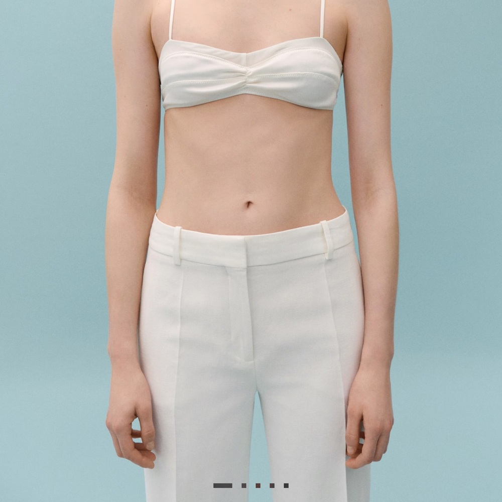 Victoria Beckham x mango bra with decorative stitching